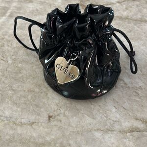 GUESS Black Drawstring Jewelry Bag